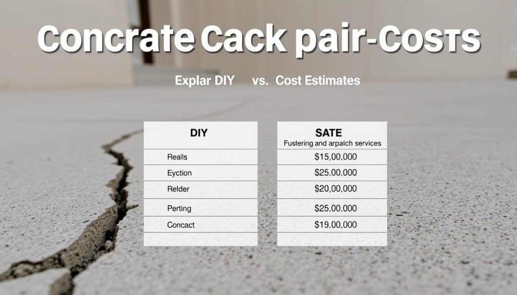 concrete crack repair cost comparison